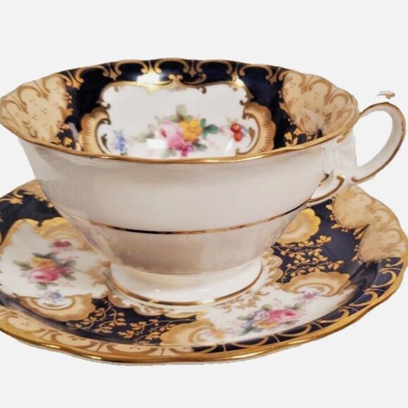 Rare Minton for Birks Bone China Tea Cup & Saucer - Picture 7 of 9